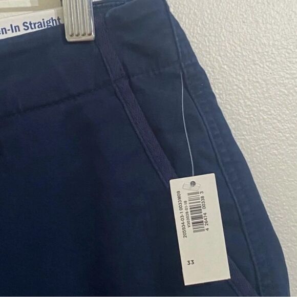 NWT OLD NAVY Shorts Chino Size 33 Navy Broken In Straight Adult - Picture 7 of 10
